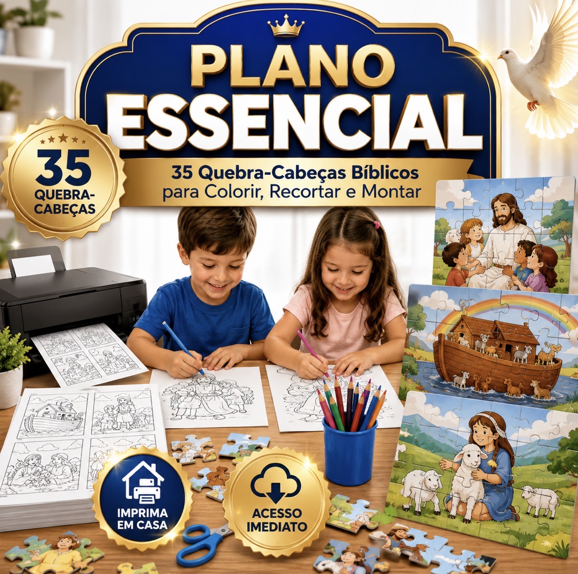Plano Básico - 35 Quebra-Cabeças Bíblicos